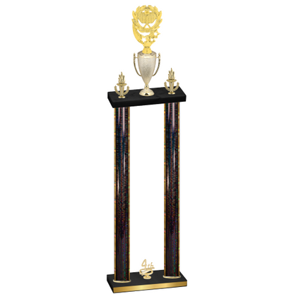 Double Black Glacier Fourth Place Pickleball Trophy