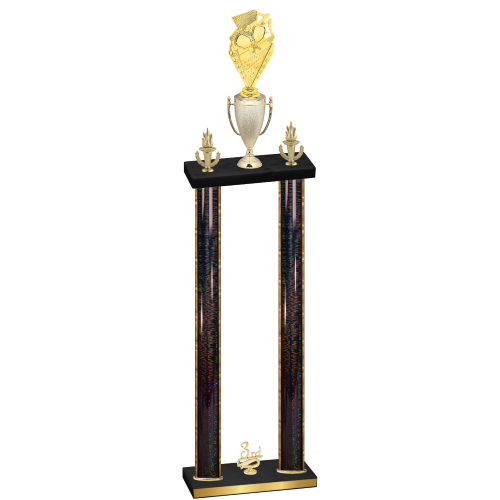 Double Black Glacier Third Place Pickleball Trophy