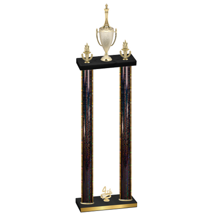 Double Black Glacier Fourth Place Chess Trophy