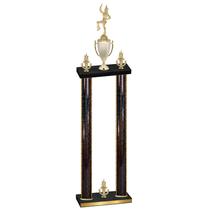 Double Black Glacier Victory Majorette Trophy
