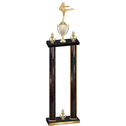 Double Black Glacier Victory Karate Trophy