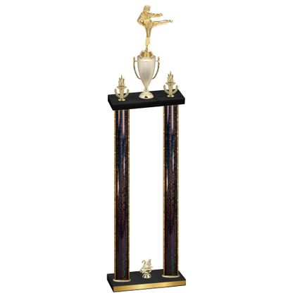 Double Black Glacier Year Karate Trophy