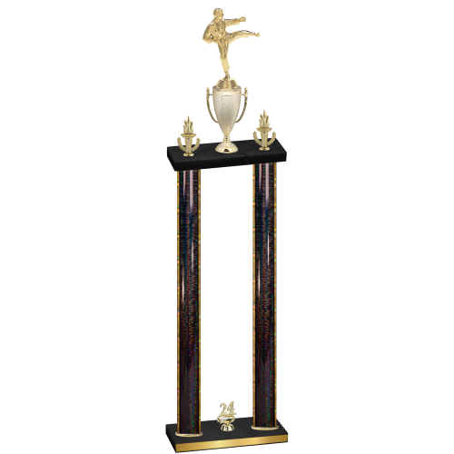 Double Black Glacier Year Karate Trophy
