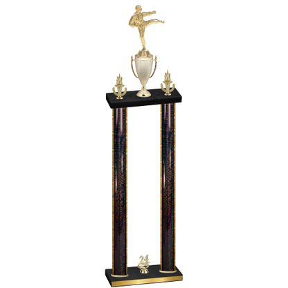 Double Black Glacier Year Karate Trophy