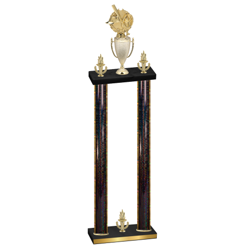 Double Black Glacier Victory Baseball Trophy