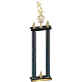 Double Black Carbon Fiber Victory Football Trophy