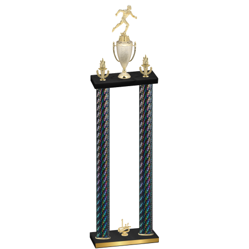 Double Black Carbon Fiber First Place Running Trophy