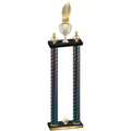 Double Black Carbon Fiber First Place Football Trophy