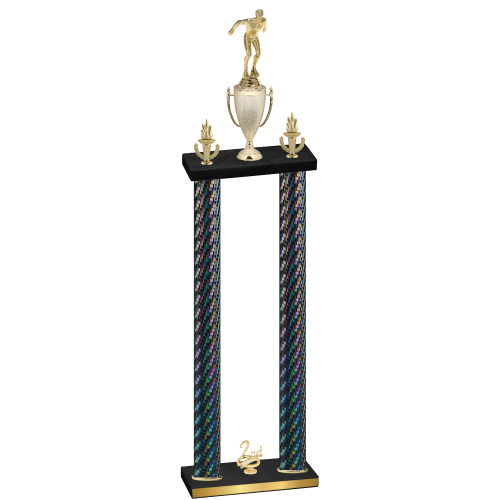 Double Black Carbon Fiber Second Place Swimming Trophy
