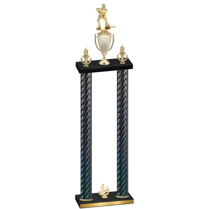Double Black Carbon Fiber Fourth Place Hockey Trophy