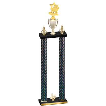 Double Black Carbon Fiber Third Place Pickleball Trophy