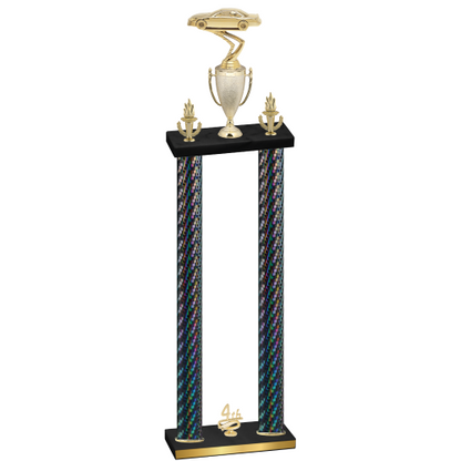 Double Black Carbon Fiber Fourth Place Cars Trophy