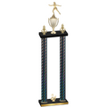 Double Black Carbon Fiber Second Place Skater Trophy