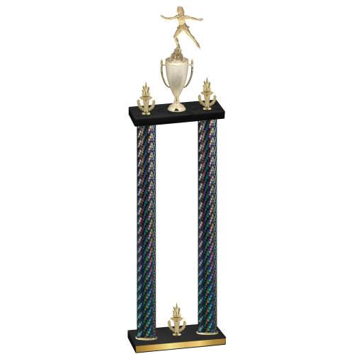 Double Black Carbon Fiber Victory Skater Trophy