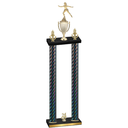 Double Black Carbon Fiber Year Skater Trophy
