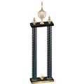 Double Black Carbon Fiber First Place Chess Trophy
