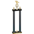Double Black Carbon Fiber Third Place Fishing Trophy