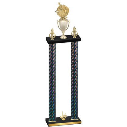 Double Black Carbon Fiber First Place Baseball Trophy