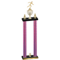 Double Pink Carbon Fiber Year Running Trophy