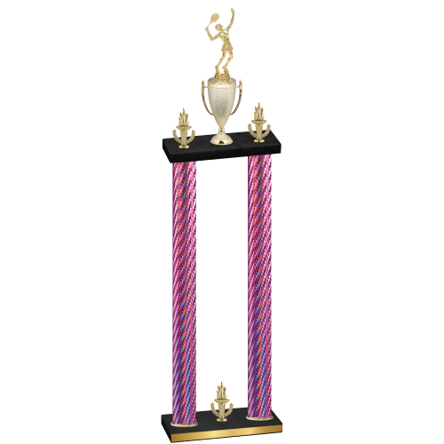 Double Pink Carbon Fiber Victory Tennis Trophy