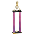 Double Pink Carbon Fiber Second Place Football Trophy