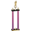 Double Pink Carbon Fiber Fourth Place Football Trophy