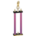 Double Pink Carbon Fiber Year Football Trophy