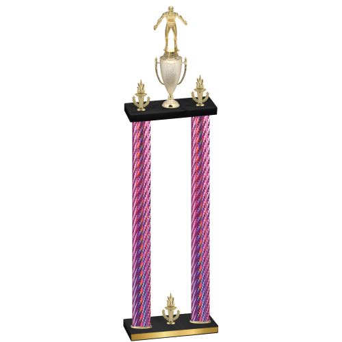 Double Pink Carbon Fiber Victory Wrestling Trophy