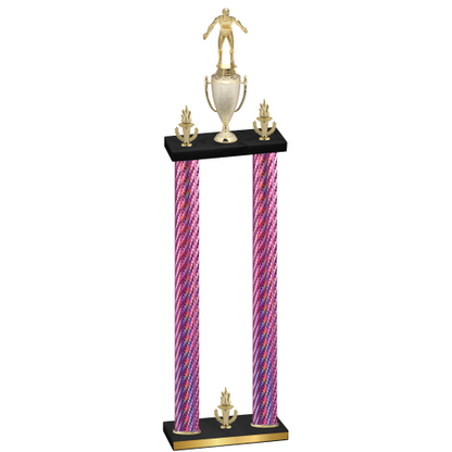 Double Pink Carbon Fiber Victory Wrestling Trophy