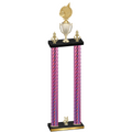 Double Pink Carbon Fiber Year Volleyball Trophy