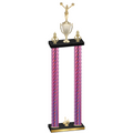 Double Pink Carbon Fiber First Place Cheerleading Trophy