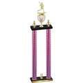 Double Pink Carbon Fiber Year Lacrosse Trophy