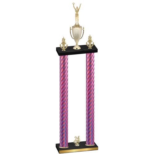 Double Pink Carbon Fiber Year Victory Trophy