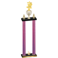 Double Pink Carbon Fiber Second Place Pickleball Trophy