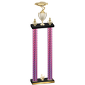Double Pink Carbon Fiber Third Place Cars Trophy