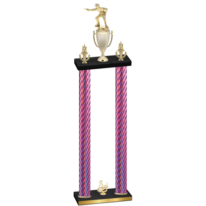 Double Pink Carbon Fiber Third Place Shooter Trophy