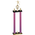 Double Pink Carbon Fiber Second Place Skater Trophy