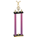 Double Pink Carbon Fiber First Place Weights Trophy