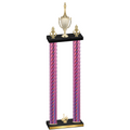 Double Pink Carbon Fiber First Place Chess Trophy