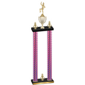 Double Pink Carbon Fiber Victory Majorette Trophy