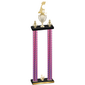 Double Pink Carbon Fiber Third Place Golf Trophy