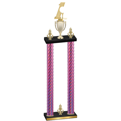 Double Pink Carbon Fiber Victory Golf Trophy