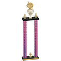 Double Pink Carbon Fiber Victory Baseball Trophy