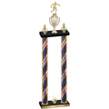 Double Flag USA First Place Soccer Trophy