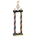 Double Flag USA Second Place Soccer Trophy