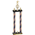 Double Flag USA Year Soccer Trophy