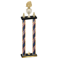 Double Flag USA First Place Soccer Trophy
