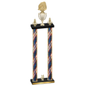 Double Flag USA Year Soccer Trophy
