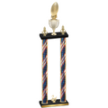 Double Flag USA Second Place Football Trophy