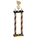 Double Flag USA Third Place Tennis Trophy